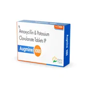 Augmine 1000 Mg Tablet Box/Carton showing the Front face.