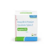 Augmine 375 Mg Tablet Box/Carton showing the Front face.