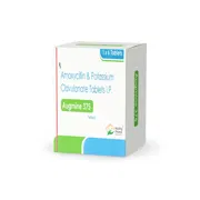 Augmine 375 Mg Tablet Box/Carton showing the Front face.