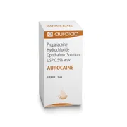 Aurocaine 5 ml Box/Carton showing the Front face.