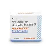 Avacard 5 Mg Tablet Box/Carton showing the Front face.