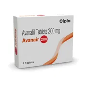 Avanair 200mg Tablet Box/Carton showing the Front face.