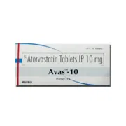 Avas 10 Tablet Box/Carton showing the Front face.