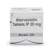 Avas 20 Tablet Box/Carton showing the Front face.