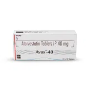 Avas 40 Tablet Box/Carton showing the Front face.