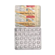 Avas 5 Tablet Blister Pack showing the Front/Back face.