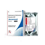Axamol 2.5 Mg Respules 2.5 ml Box/Carton + Sachet Front view