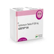 Azeetop 250 Mg Box/Carton showing the Front face.