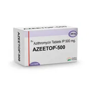 Azeetop 500 Mg Box/Carton showing the Front face.