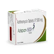 Azispan 500 Mg Tablet Box/Carton showing the Front face.