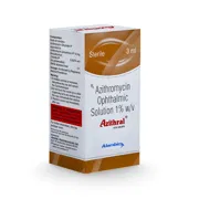 Azithral 3 ml Box/Carton showing the Front face.