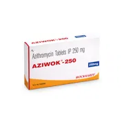 Aziwok 250 Tablet Box/Carton showing the Front face.