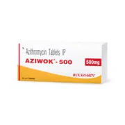 Aziwok 500 Tablet Box/Carton showing the Front face.