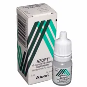 Azopt Eye Drop 1% (5 ml) Box/Carton + Eye Drops Bottle showing the Front face.