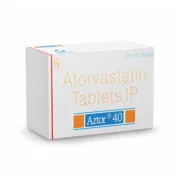 Aztor 40 Tablet Box/Carton showing the Front face.