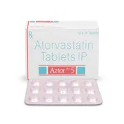 Aztor 5 Tablet Box/Carton + Blister Pack showing the Front face.