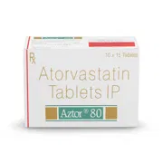 Aztor 80 Tablet Box/Carton showing the Front face.