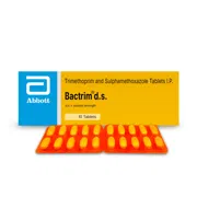 Bactrim DS Tablet Box/Carton + Blister Pack showing the Front face.