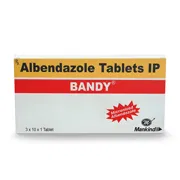 Bandy Tablet Box/Carton showing the Front face.
