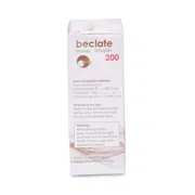 Beclate Inhaler 200 Mcg Inhaler showing the Front face.