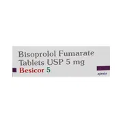 Besicor 5 Tablet Box/Carton showing the Front face.