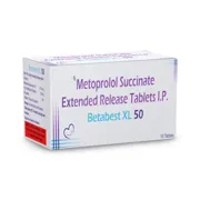 Betabest XL 50 Mg Tablet Box/Carton showing the Front face.