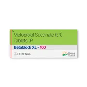 Betablock XL 100 Tablet Box/Carton showing the Front face.