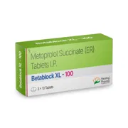 Betablock XL 100 Tablet Box/Carton showing the Front face.