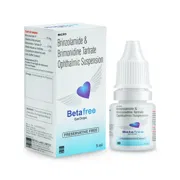 Betafree 5 ml Box/Carton + Eye Drops Bottle showing the Front face.