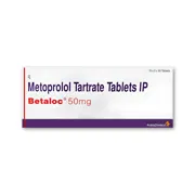 Betaloc 50 Mg Tablet Box/Carton showing the Front face.
