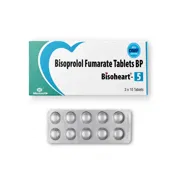 Bisoheart 5 Mg Tablet Box/Carton + Blister Pack showing the Front face.