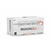 Bisolong 2.5 Mg Tablet Box/Carton showing the Front face.