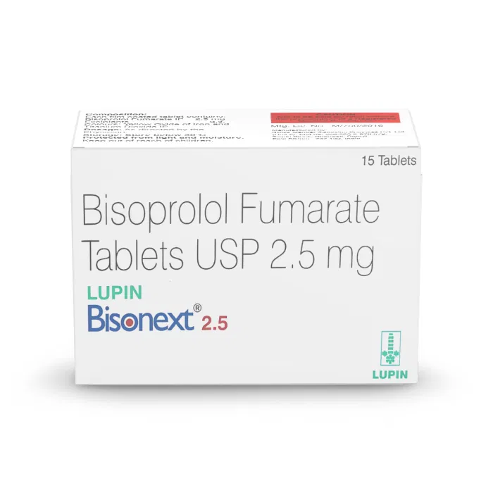 Bisonext 2.5 Mg Tablet Box/Carton showing the Front face.