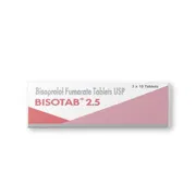 Bisotab 2.5 Mg Tablet Box/Carton showing the Front face.