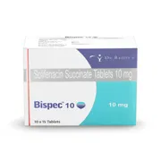 Bispec 10 Mg Tablet Box/Carton showing the Front face.