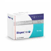 Bispec 10 Mg Tablet Box/Carton showing the Front face.