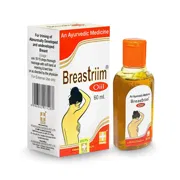 Breastriim Oil Box/Carton + Bottle showing the Front face.
