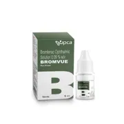 Bromvue 5 ml Box/Carton + Bottle showing the Front face.