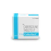 Caberlact 0.5 Mg Tablet Box/Carton showing the Front face.
