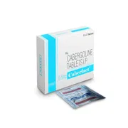 Caberlact 0.5 Mg Tablet Box/Carton + Blister Pack showing the Front face.