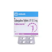 Cabernorm 0.5 Mg Tablet Box/Carton + Blister Pack showing the Front face.
