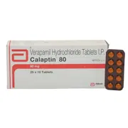 Calaptin 80 Mg Box/Carton + Blister Pack showing the Front face.
