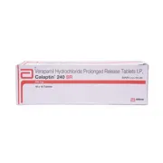 Calaptin SR 240 Mg Box/Carton showing the Front face.