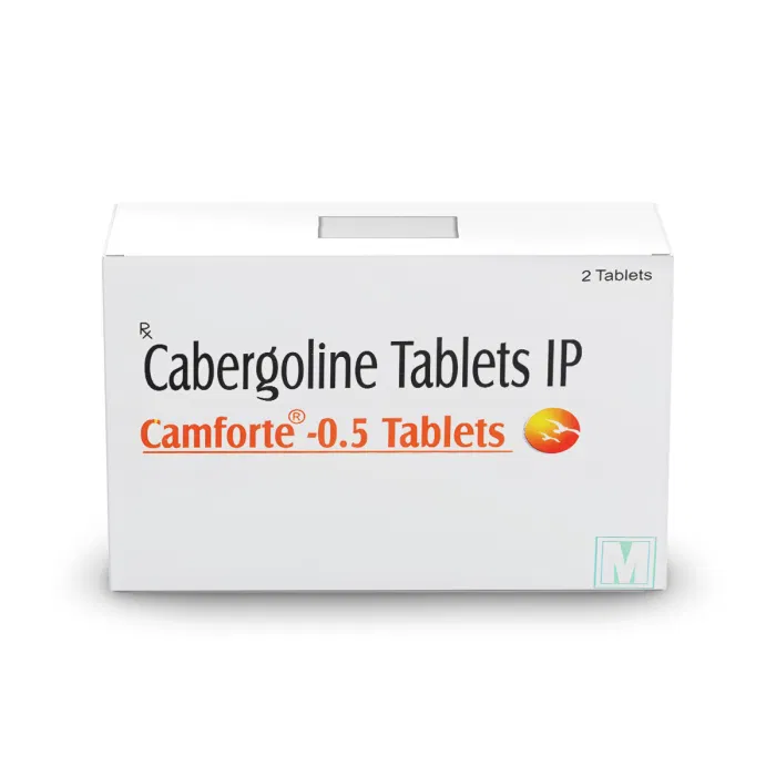 Camforte 0.5 Tablet Box/Carton showing the Front face.
