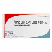 Campicilin 500 Mg Box/Carton showing the Front face.