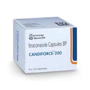 Candiforce 200 Capsule Box/Carton showing the Front face.