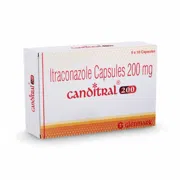 Canditral 200 Capsule Box/Carton showing the Front face.