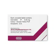 Carca 6.25 Tablet Box/Carton showing the Back face.