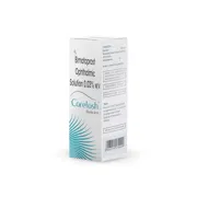 Carelash Ophthalmic Solution Box/Carton showing the Front face.