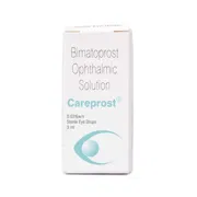 Careprost 3 ml. of 0.03% Box/Carton showing the Front face.